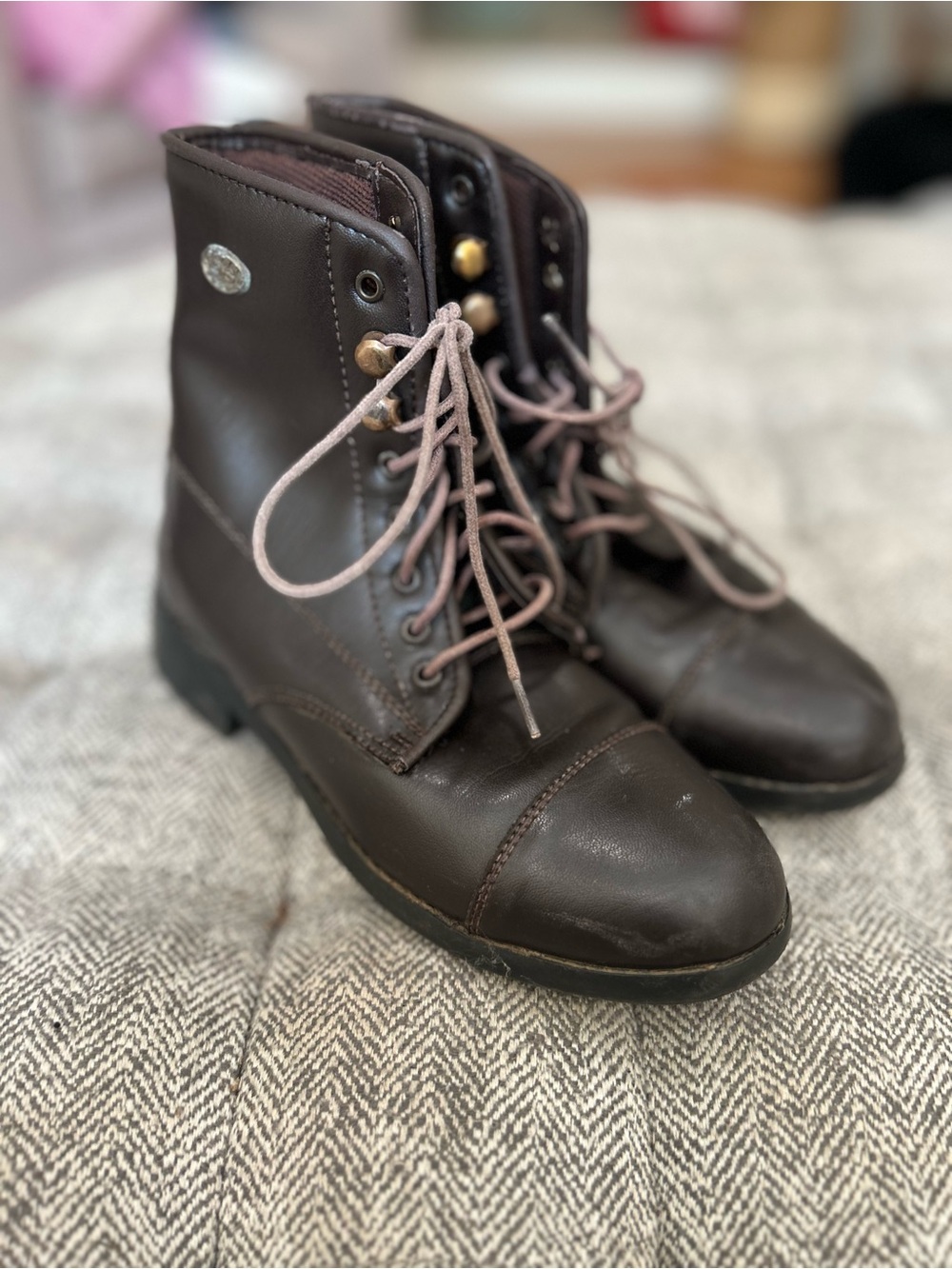 EquiStar brown riding boots- kids size 2